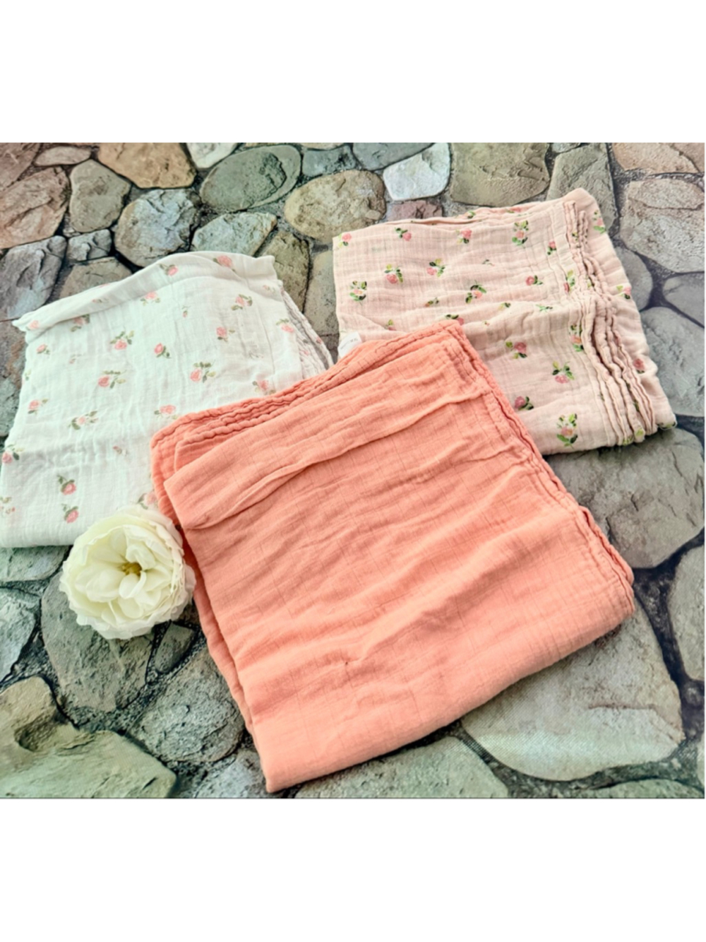Mom cozy Muslin Blanket Bundle
